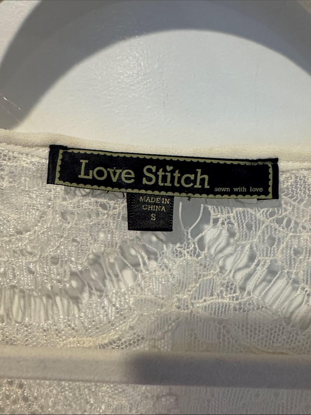 Love Stitch Ivory Lace-Trim V-Neck Camisole - Picture 2 of 5